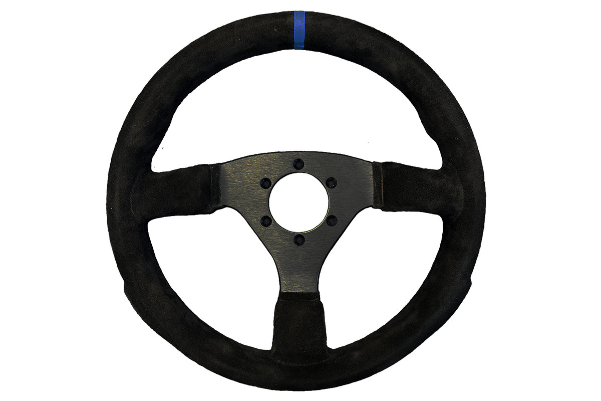 LAPTORR SPORT STEERING 320mm Black-Suede/Blue-Stripe